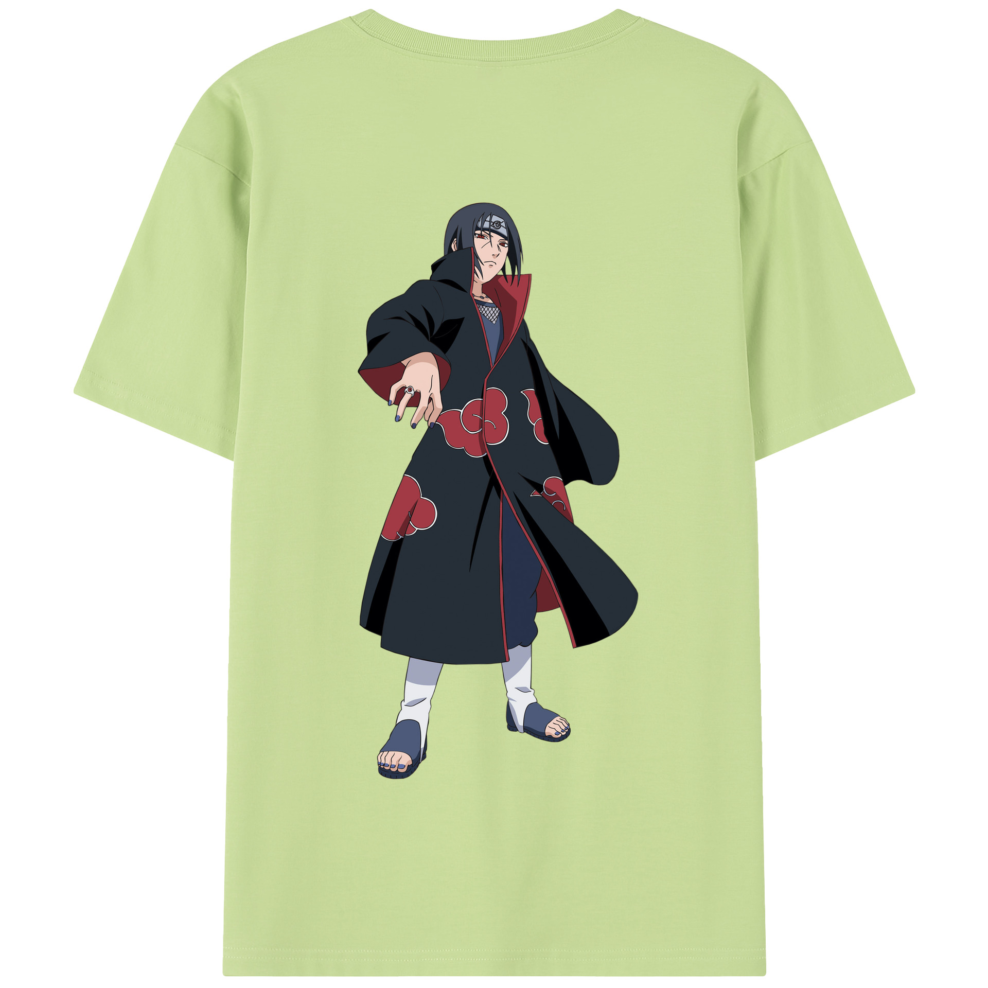 （画像用） NARUTO -ナルト- うちは イタチ Uchiha Itachi 綿100％半袖Tシャツ（背面プリント）